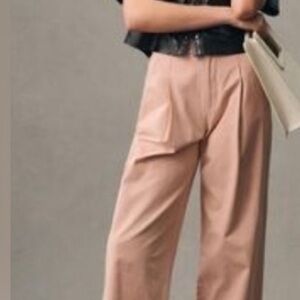 NWT from Anthropology, Sophie Rue. pink rose pleated trousers size small.